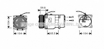 AVA QUALITY COOLING rtk402 -  Компрессор, кондиционер